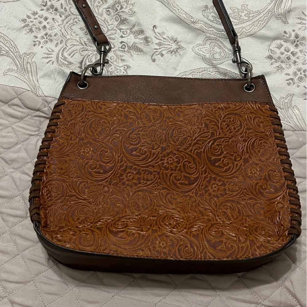 Justin crossbody brown purse